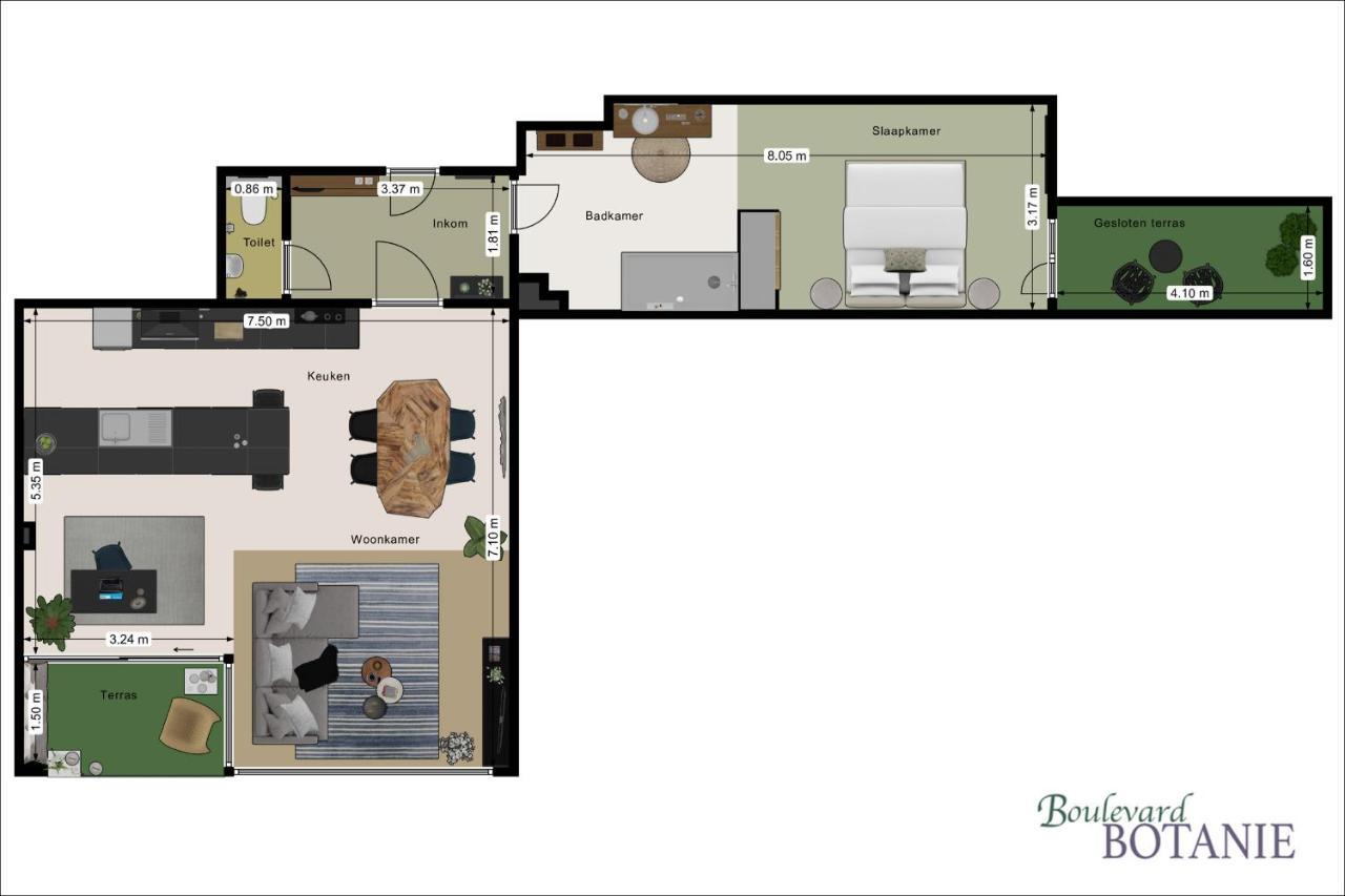 Boulevard Botanie City Apartment With Parking Гасселт Екстер'єр фото